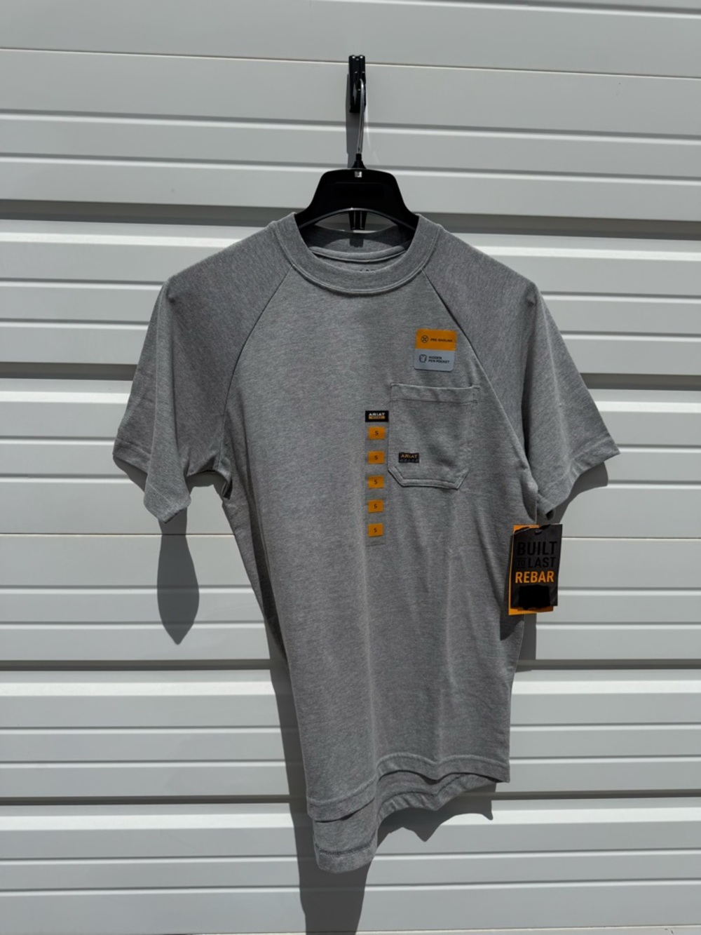Reba Men’s Short-Sleeve Pocket Tee - Light Gray